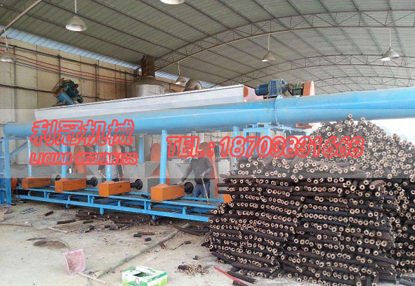 广西客户木炭机生产线生产现场